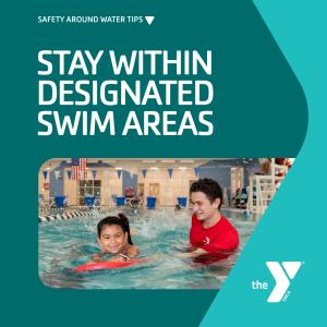 Kid swimming with a swim instructor.