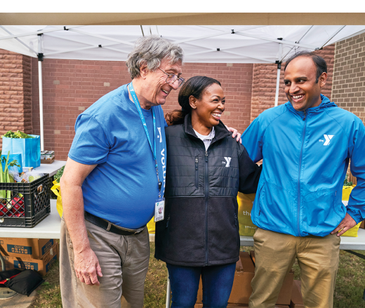 volunteers and professionals