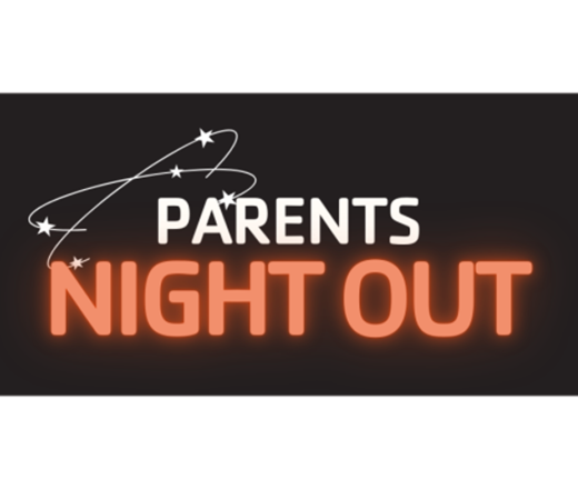Parents night out text graphic