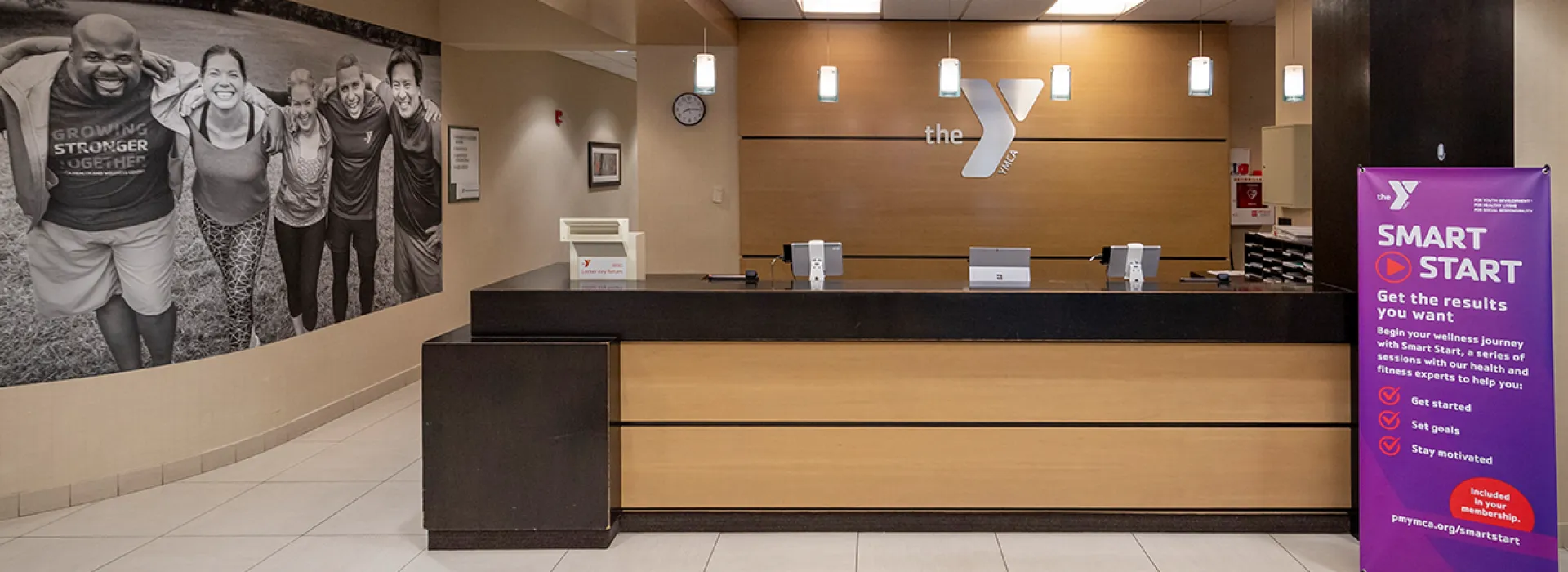Welcome Desk at the YMCA Health &amp; Wellness Center