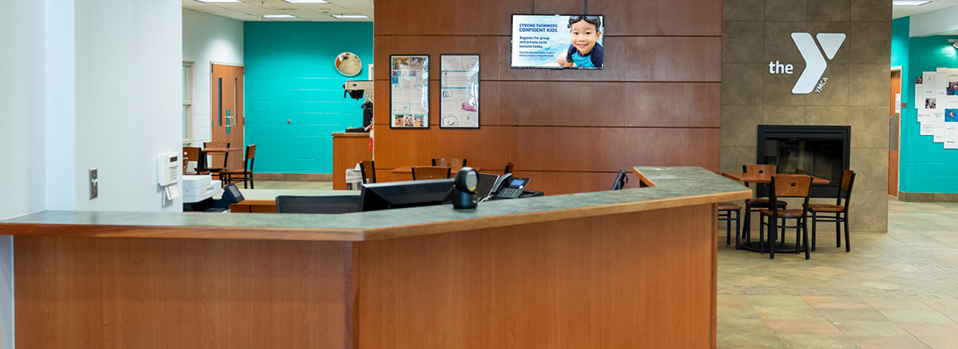 Front Desk at the Tom & Ann Hunnicutt Family YMCA