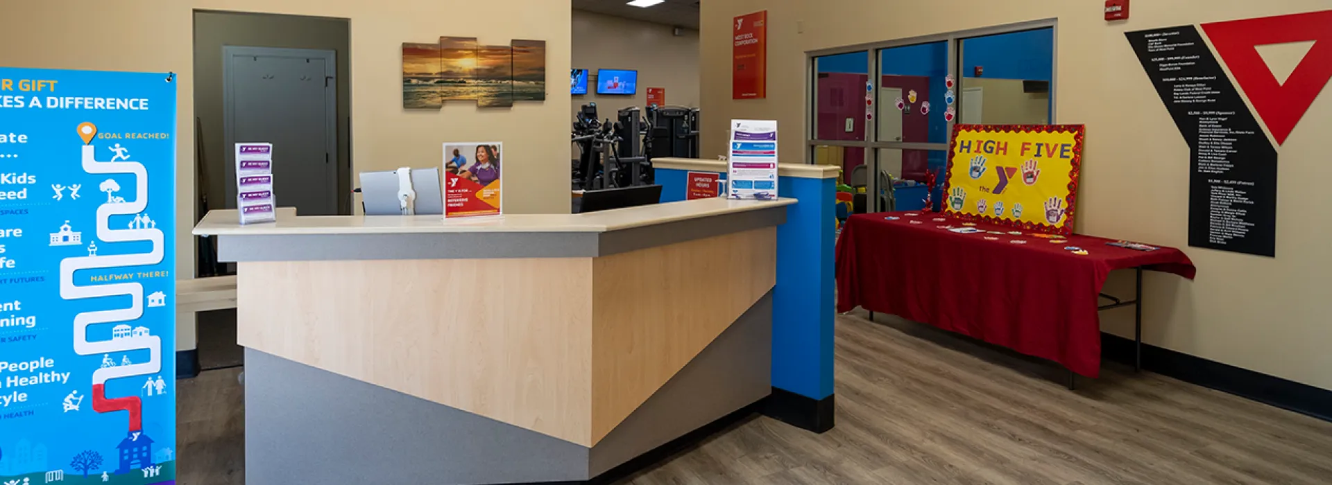 Welcome Desk at the Greater West Point Family YMCA