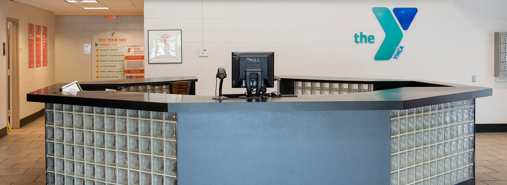 Welcome Desk at the Hampton Family YMCA