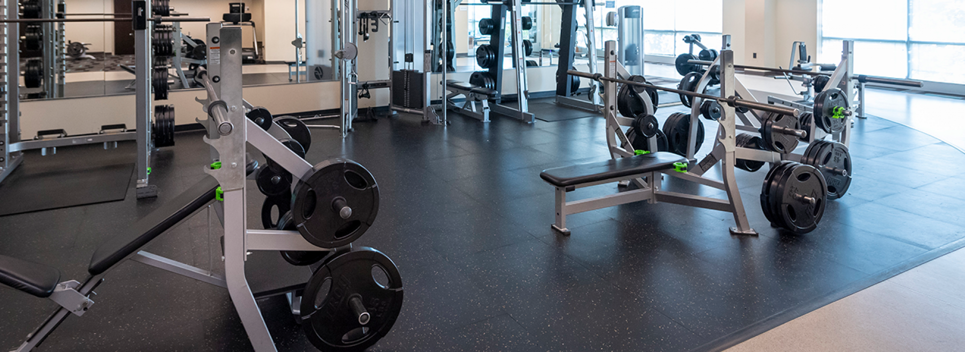 Weight equipment on the wellness floor