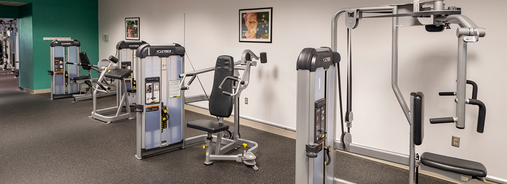 Strength equipment on wellness floor